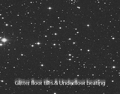 Underfloor heating for glittery tile